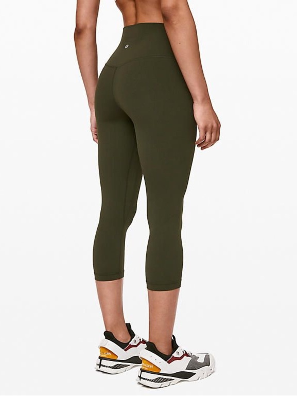 Lululemon Align Crop 21” Tights in Dark Olive Green, Women’s size 6